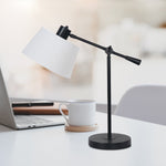 Adjustable Elegance: Black Metal Table Lamp