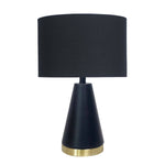 Metal Table Lamp in Black and Gold