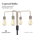 Illuminate Your Space: 4-Light Industrial Floor Lamp