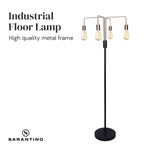 Illuminate Your Space: 4-Light Industrial Floor Lamp
