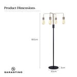 Illuminate Your Space: 4-Light Industrial Floor Lamp