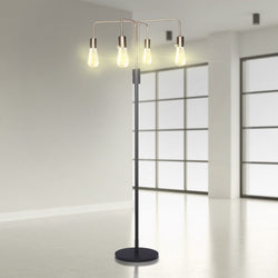 Illuminate Your Space: 4-Light Industrial Floor Lamp
