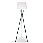 Tripod Floor Lamp in Metal and Antique Brass