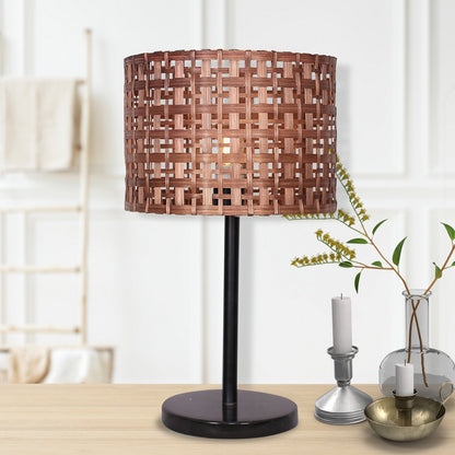 Natural Glow Rattan Desk Lamp