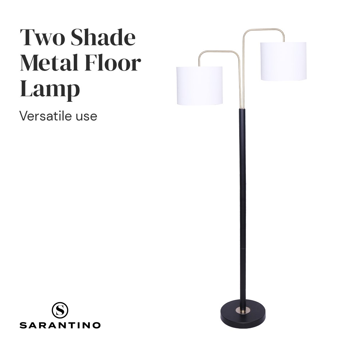 Sleek and Stylish: Black Metal Task Floor Lamp