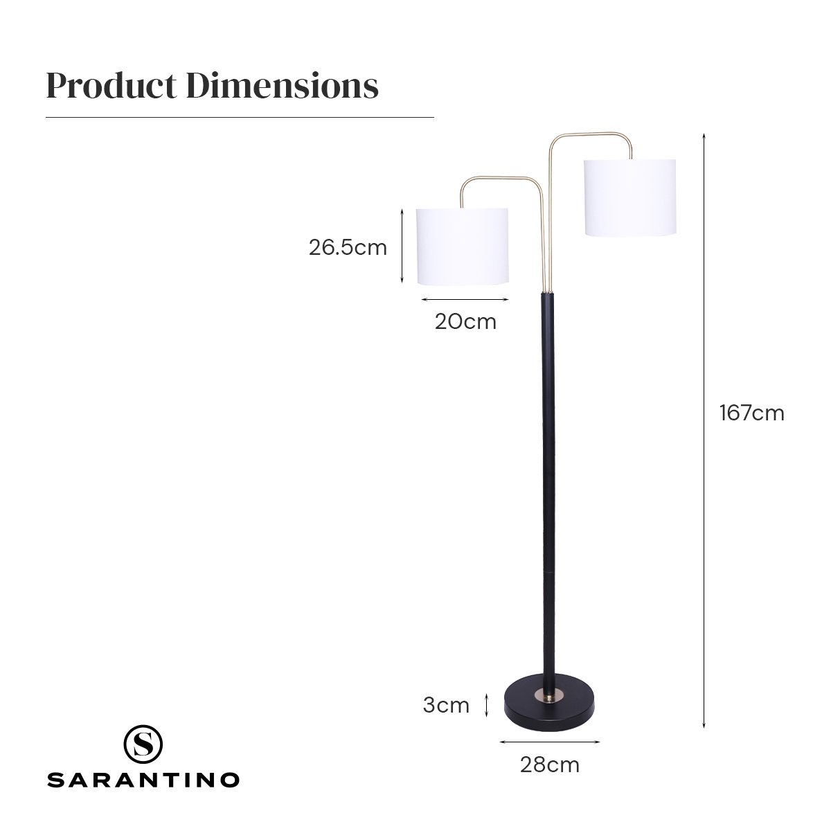 Sleek and Stylish: Black Metal Task Floor Lamp