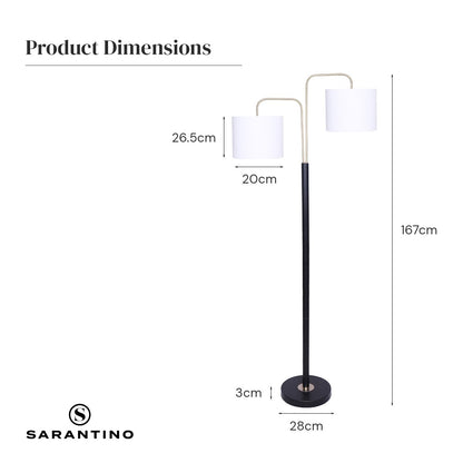 Sleek and Stylish: Black Metal Task Floor Lamp