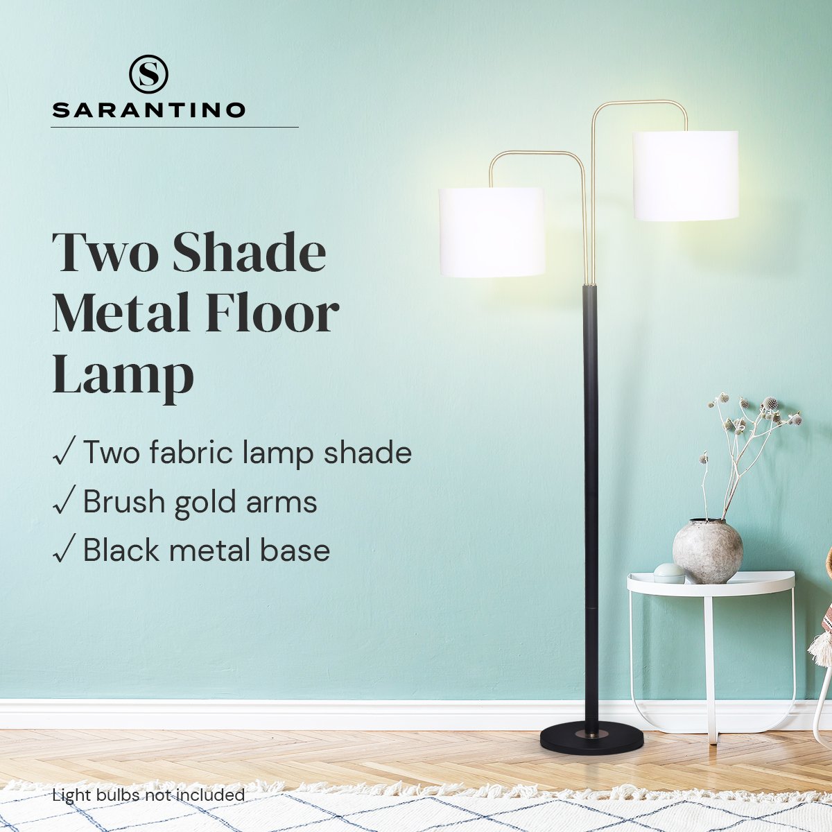 Task floor store lamp black