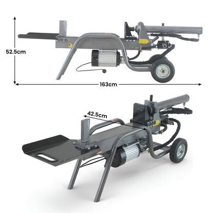 12 Tonne Electric Hydraulic Log Splitter Heavy Duty Firewood Splitter
