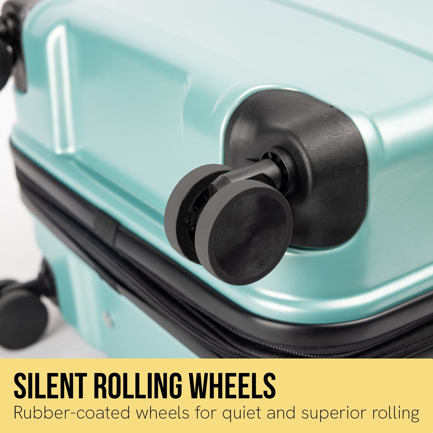 Hard Shell Suitcase Electric Teal 44x27x66cm