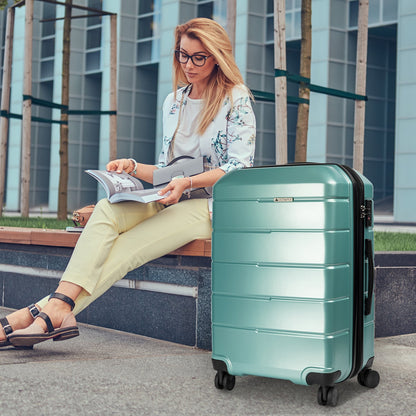 Hard Shell Suitcase Electric Teal 44x27x66cm