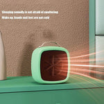 Mini Desktop Fan Heater with Handle Winter Heating Warmer for Home (Light Green)