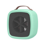 Mini Electric Heater Fall Proof with Handle Desktop Fan Heater Portable for Home