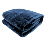 600GSM Large Double-Sided Mink Blanket- Navy