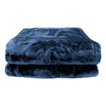 600GSM Large Double-Sided Mink Blanket- Navy