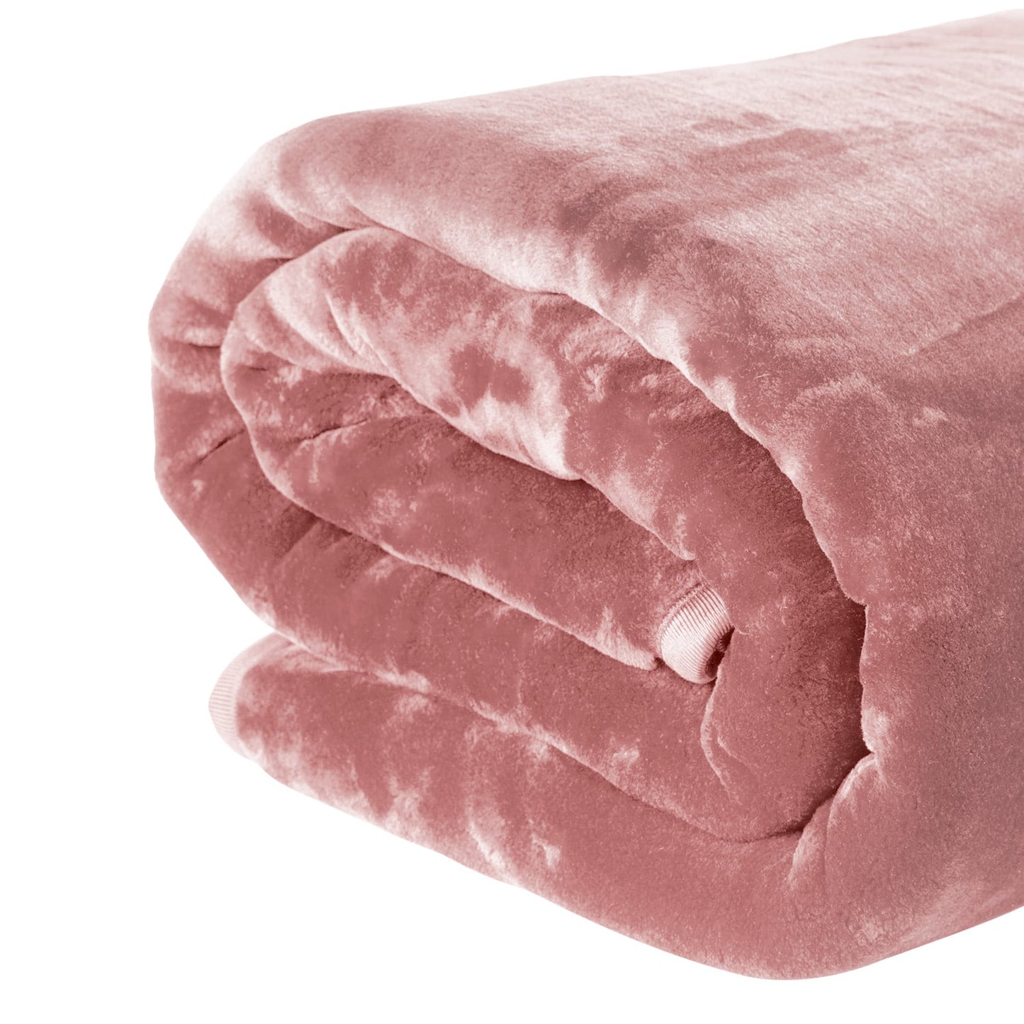 Hill 600-GSM Mink Blanket Queen Double-Sided Soft Plush Faux Throw Wine Pink