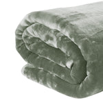 Hill 600-GSM Mink Blanket Queen Double-Sided Soft Plush Faux Throw Wine Sage