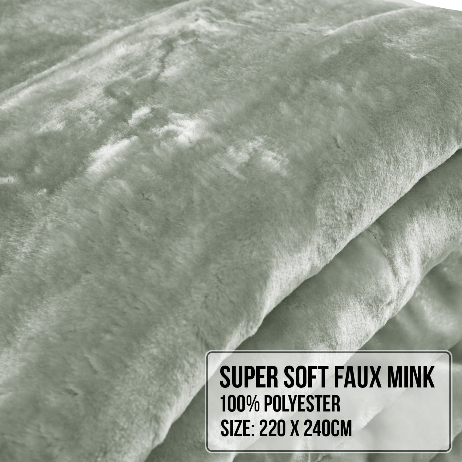 Hill 600-GSM Mink Blanket Queen Double-Sided Soft Plush Faux Throw Wine Sage
