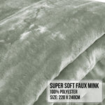 Hill 600-GSM Mink Blanket Queen Double-Sided Soft Plush Faux Throw Wine Sage
