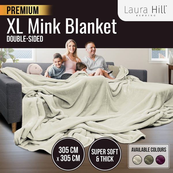  XL Double-Sided Oversized Mink Blanket 305x305cm