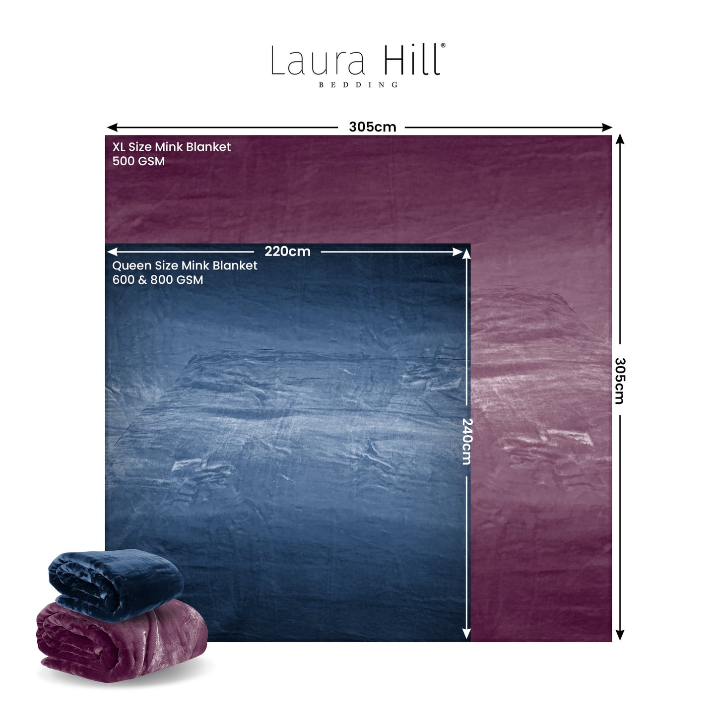Purple rug 305x305cm, view 6