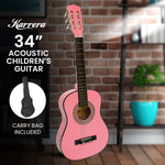34in Pink Acoustic Childrens Wooden Guitar Beginner Music Instrument