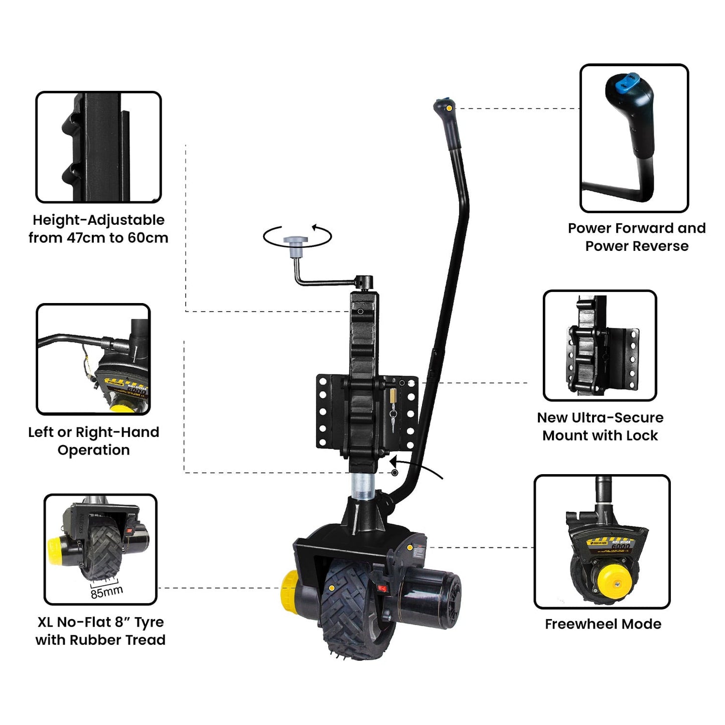 Electric Jockey Wheel 12V Motorised double
