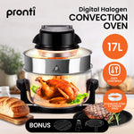 17L Digital Family Turbo Convection Oven Broiler Cooker Electric Black