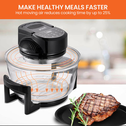 17L Digital Family Turbo Convection Oven Broiler Cooker Electric Black