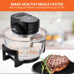 17L Digital Family Turbo Convection Oven Broiler Cooker Electric Black