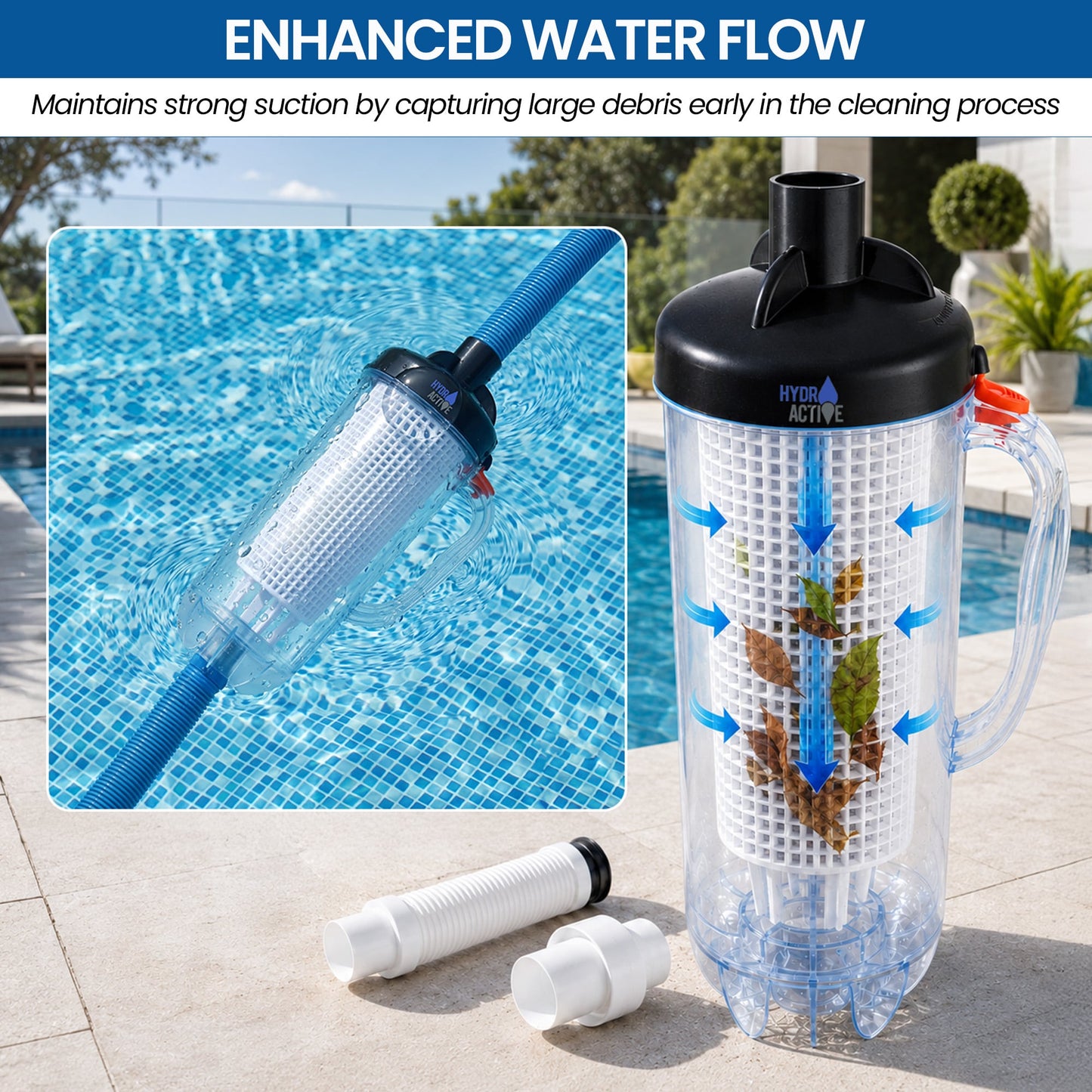 Pool Leaf Canister Inline Debris Catcher | HomeAndLiving - 7