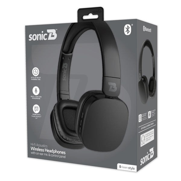  Sonicb Keen Wireless Bluetooth Headphones - Black