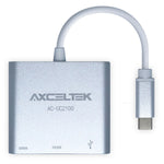 Axceltek Usb-C To Hdmi/Usb-C(Pd)/Usb-A Adapter 4K