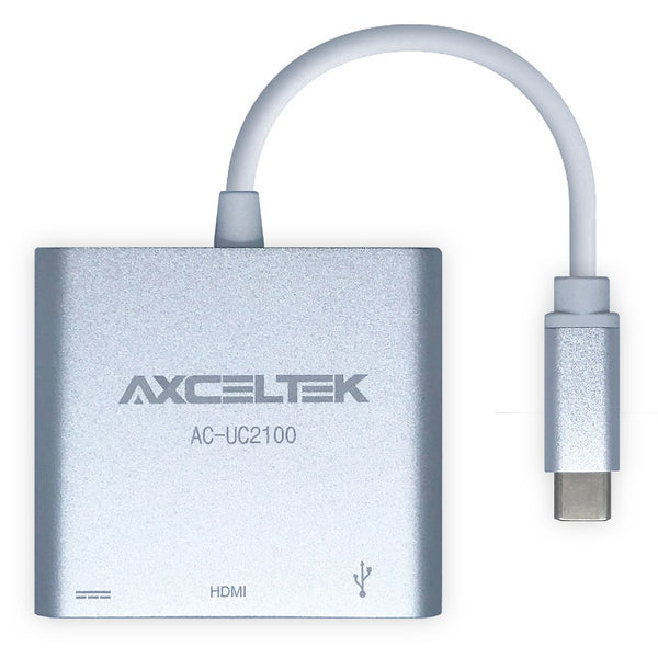  Axceltek Usb-C To Hdmi/Usb-C(Pd)/Usb-A Adapter 4K