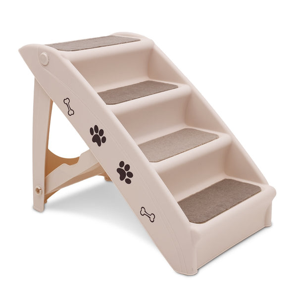  50cm Foldable Pet Step Ladder Stairs - White