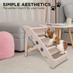 50cm Foldable Pet Step Ladder Stairs - White