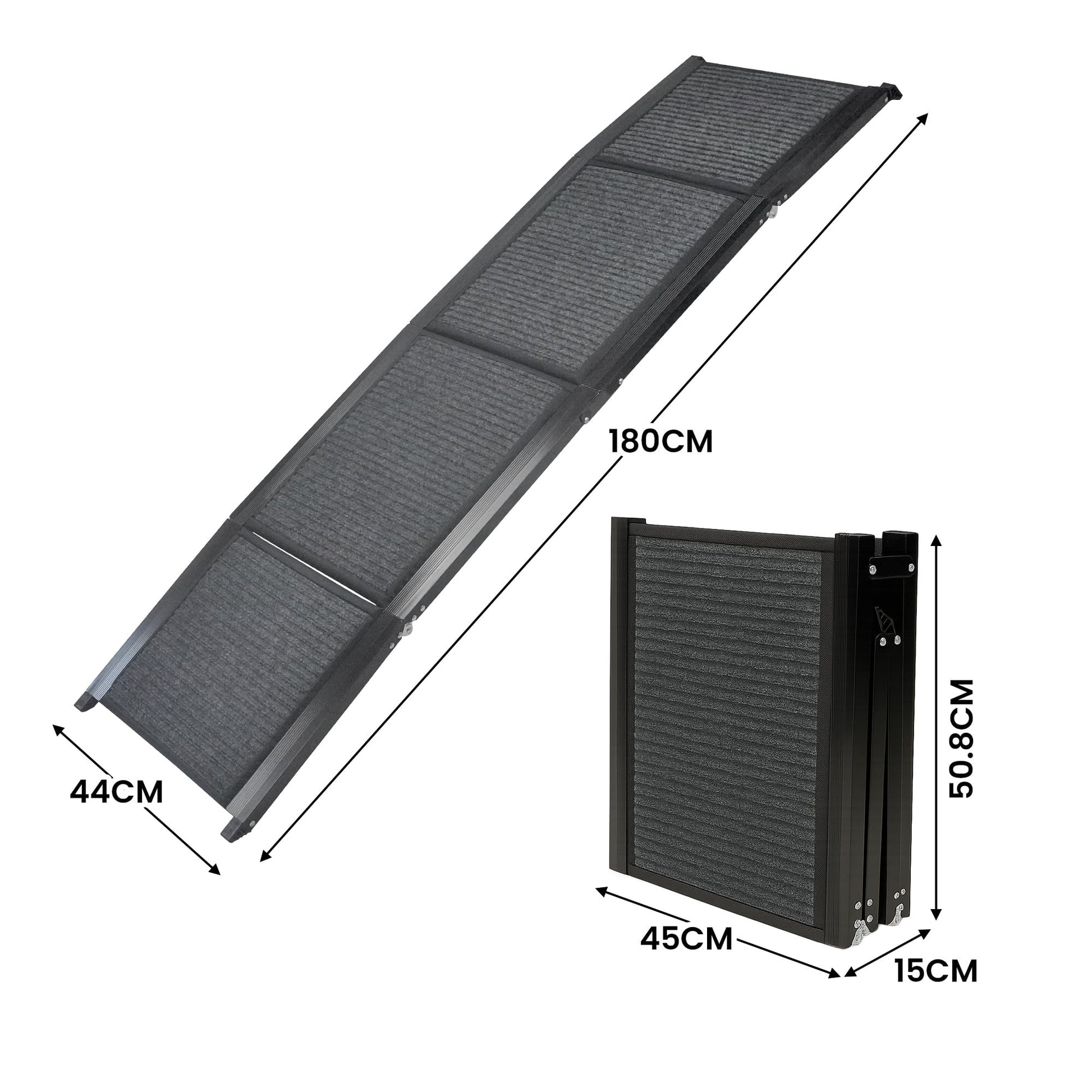 Non-Slip Folding Aluminium Dog Ramp Pet Stairs for Cars & Marine Use