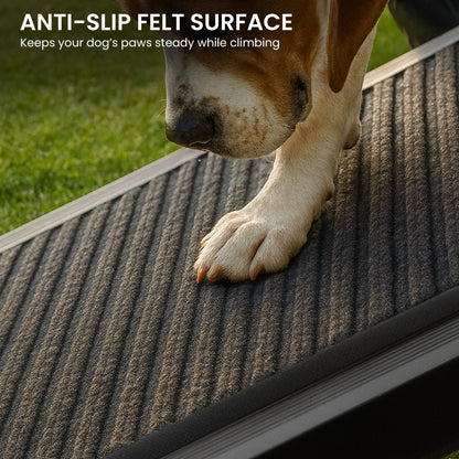 Non-Slip Folding Aluminium Dog Ramp Pet Stairs for Cars & Marine Use