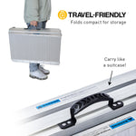 Foldable 4ft Aluminium Wheelchair Ramp R02 Non-Slip Silver Mobility