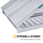 Foldable 4ft Aluminium Wheelchair Ramp R02 Non-Slip Silver Mobility