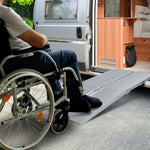 Foldable 4ft Aluminium Wheelchair Ramp R02 Non-Slip Silver Mobility
