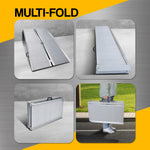 Foldable 5ft Aluminium Wheelchair Ramp R02 Non-Slip Silver Mobility