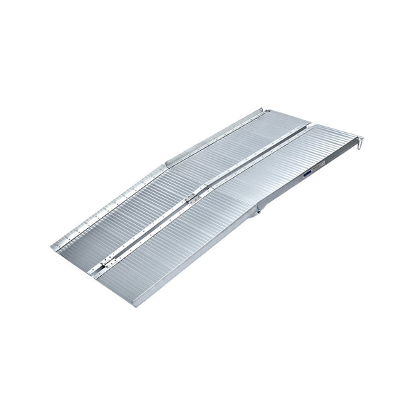  Foldable 5ft Aluminium Wheelchair Ramp R02 Non-Slip Silver Mobility