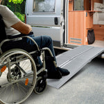 Foldable 5ft Aluminium Wheelchair Ramp R02 Non-Slip Silver Mobility