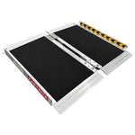 Aluminium Wheelchair Ramp 2FT Mobility Ramp with High Grip Surface Safety Side Rails L