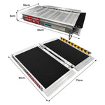 Aluminium Wheelchair Ramp 2FT Mobility Ramp with High Grip Surface Safety Side Rails L