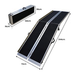 8ft Folding Aluminium Wheelchair Ramp Portable Mobility Access Aid