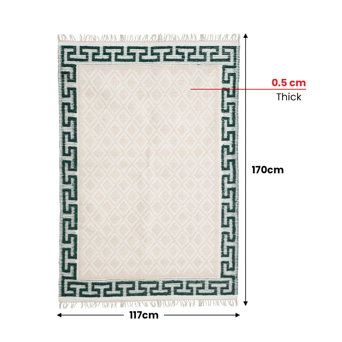 Wool Rug Greek Inspired 170x117cm