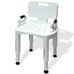 Premium Adjustable Shower Chair with Armrests 158kg Heavy-Duty Capacity