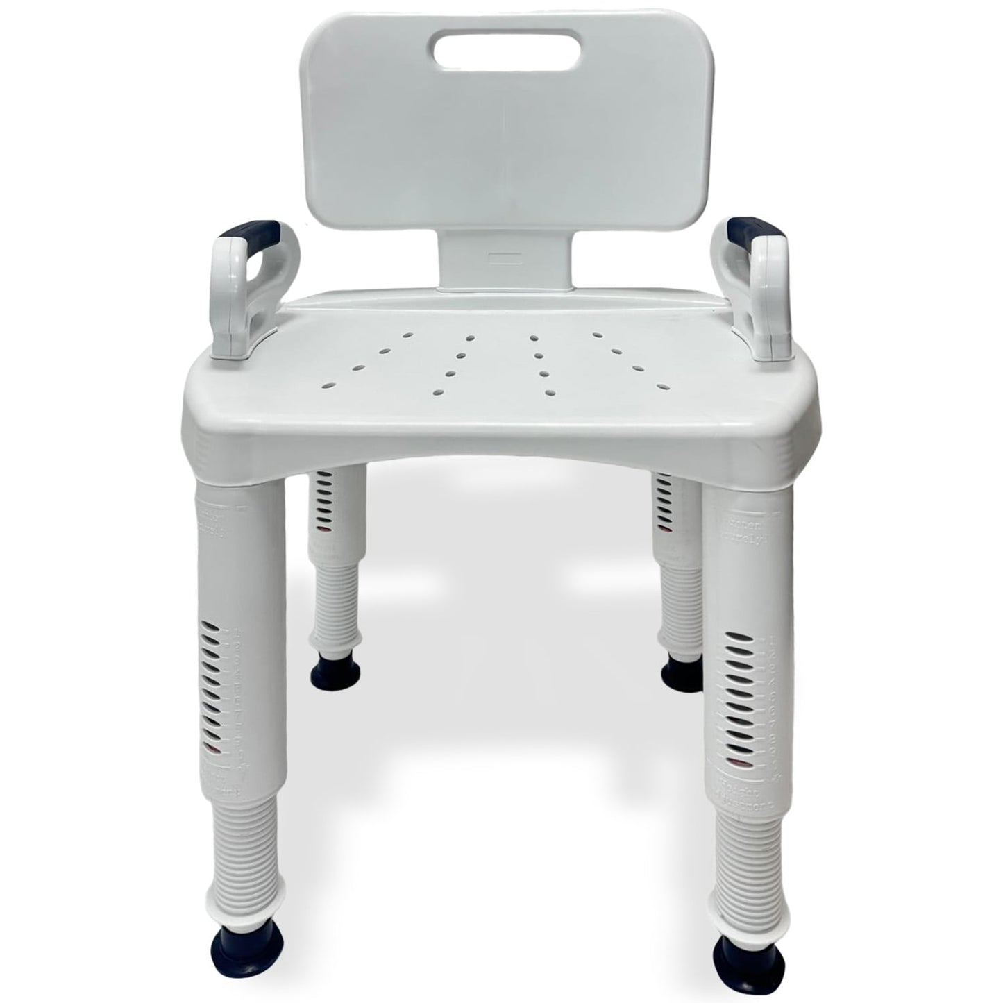 Premium Adjustable Shower Chair with Armrests 158kg Heavy-Duty Capacity